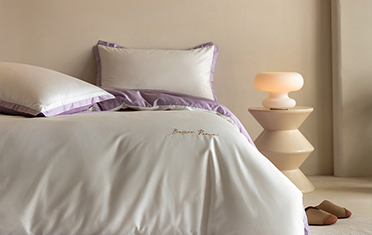 绣花拼边四件套